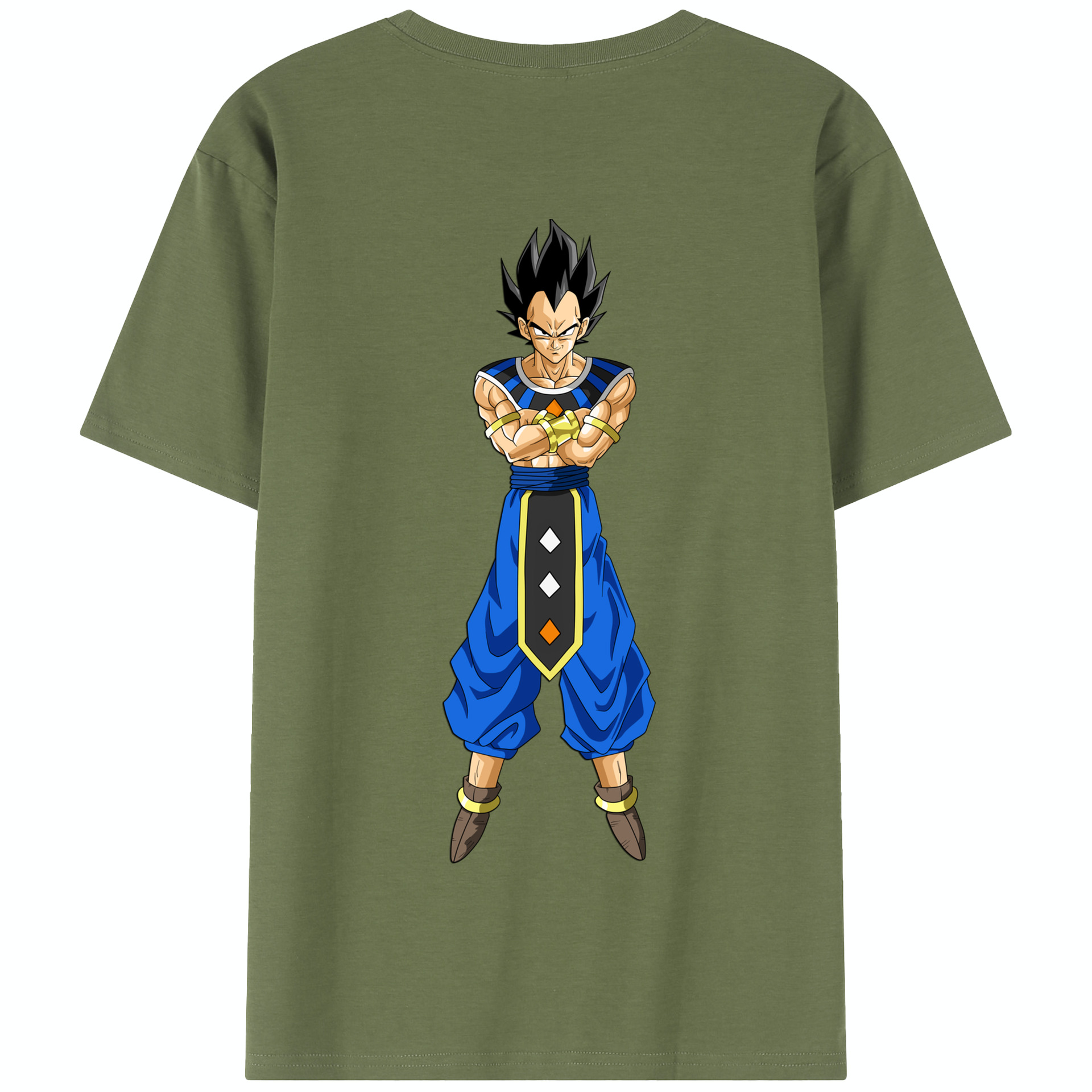 （画像用） ドラゴンボール ベジータ四世（Bejīta Yonsei）DRAGON BALL Vegeta IV 綿100％半袖Tシャツ（背面プリント）